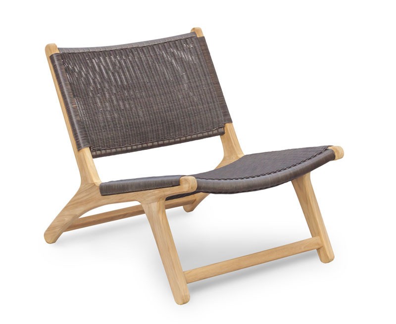 Amalfi Teak Loom Woven Lounge Chair