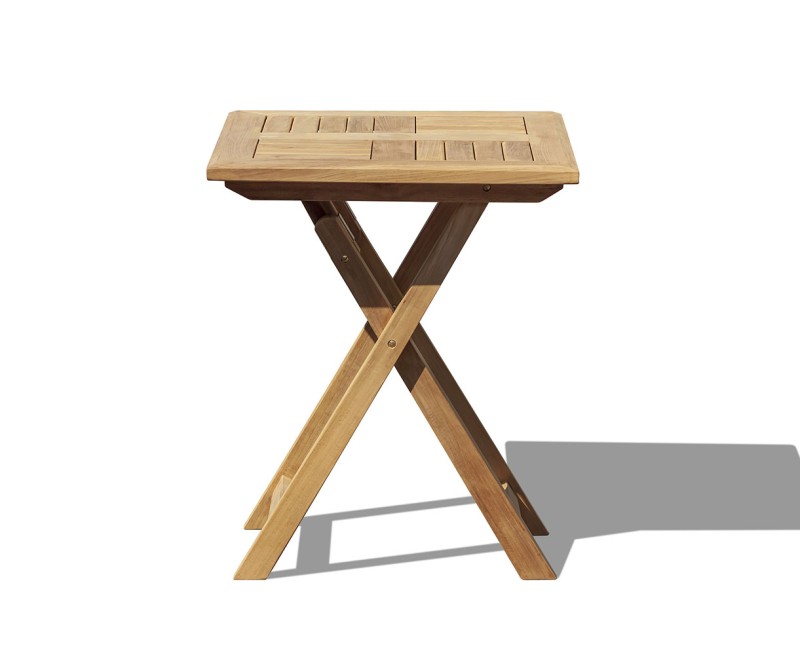 Suffolk Square Garden Table, Folding, Teak – 0.6m