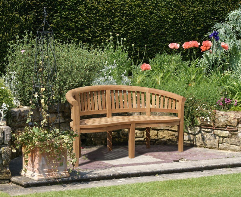 Teak Banana Bench 3 seater