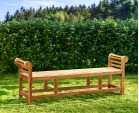 Lutyens-Style Teak Backless Bench - 1.95m