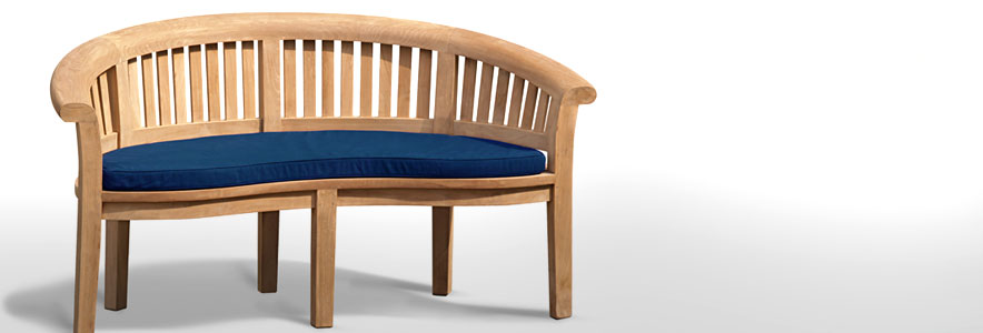 Teak garden benches by Lindsey Teak Furniture